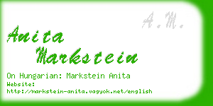 anita markstein business card